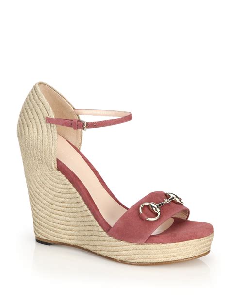 espadrillas gucci|gucci espadrilles wedges pink.